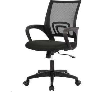 PayLessHere Home Office Chair Desk Computer Chair Adjustable Ergonomic Lumbar Support Armrest Executive with High Density Mesh 360 Degree Swivel Chair for Men Women Adults, Black