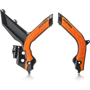 Acerbis X-Grip Frame Guards Black/16 KTM Orange Compatible with KTM 125SX/150SX/250SX/250SX-F/250XC/250XC-F/350SX-F/350XC-F/450SX-F/450XC-F 2019-2022/450SX-F Factory Edition 2021-2733445229