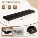 Dreamland 36 Inches Wall Mounted Wood Floating Shelves, Black, 2 Pack