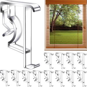 Blind Clips, 2 Inch Clear Valance Clips for Wood or Faux Wood Horizontal Blinds Valance12 Pcs