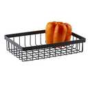G.E.T. WB-962-MG Rectangular Metal Storage Wire Basket for Pantry, Produce and More, 9" x 6" x 2", Gray