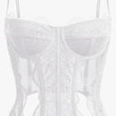 Dealmore Corset Tops For Women Going Out Lace Mesh Date Night Fall Fashion Outfits Clothes Crop Cute Party Strap Tank, XS