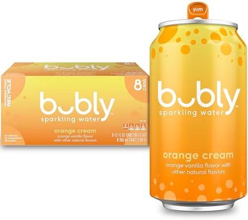 bubly Sparkling Water, Zero Sugar & Zero Calories, Seltzer Water, Orange Creamsicle, 12 Fl Oz Cans (Pack of 7) 01/26/26 and Snapple Kiwi Strawberry Juice Drink, 16 Fl Oz (Pack of 3) - 10 Pack 12/09/25