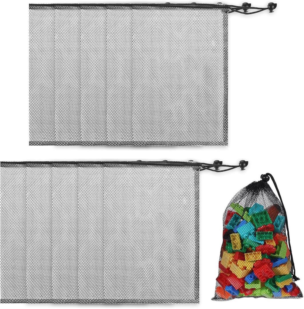 10PCS Small Mesh Bags Drawstring 8X2 In Multi-purpose Nylon Jewelry Bags Drawstring, Cord Lock Closure, Laundry Net Bag for Laundry Gym Beach and Travel, Set of Small Gym Net Bag for Sports Equipment