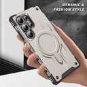 for Samsung Galxy S25 Ultra Case.Hard Phone Cover with Strong Magnetic Heavy Duty Protection.Reinforcement of The Four Corners.Anti-Slip Anti-Fingerprint (Gold, S25 Ultra)