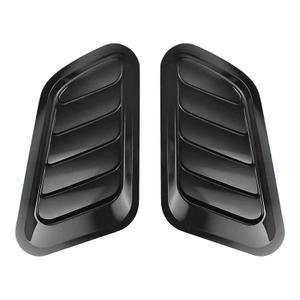 QKYS 2PCS Car Hood Air Vent, Universal Hood Vents for Cars, Scoop Bonnet Air Vents Engine Hoods Kit, Intake Trim Cover Automotive Exterior Decor Accessories for Most Cars (Carbon)