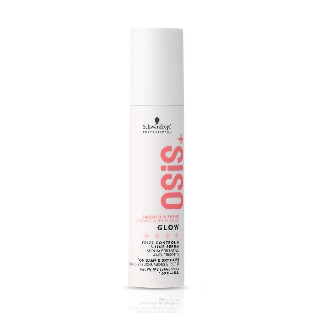 OSiS+ Glow Anti-Frizz Shine Serum - Lightweight Heat Protection & Frizz Control for All Hair Types