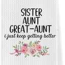 Great Aunt Dish Towels - Decorative Waffle Weave Kitchen Hand Tea Towels for Bathroom, Gifts from Nephew (1624 Inches)