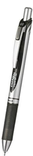 Pentel New EnerGel Deluxe RTX Retractable Liquid Gel Pen, Ultra Micro Point 0.3mm, Fine Line, Needle Tip, Black Ink Value set of 6