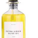 Molimoli Glass Oil Dispenser Bottle for Kitchen, Weighted Pourer, Olive Oil Cruet | 350ml, Set of 1 (Gold)