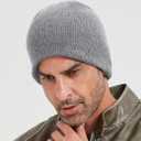 Zylioo S/M/L/XL/XXL/3XL Reversible Beanie Hats for Big and Small Heads, 2 in 1 Double-Sided Warm Beany Hats, Winter Knitted Hats