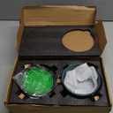 Petygooing Dog Bowls,Green Ceramic Cat Dog Bowl Set with Stand for Food and Water Feeder,Non-Slip Cute Modern Pet Dishes for Cats Small Size Dogs Puppy (13.5OZ/5.1 in)