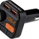 Xtreme Digital Lifestyle Accessories Armor All Wireless Bluetooth FM Transmitter with Dual Port USB Charging, Voice Controls, Bass Boost, Hands-Free Calling and Music Streaming,Block,AHF9-1010-BLK