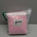 Waffle Weave Shower Curtain - Pink Cotton Fabric Texture Heavyweight Shower Curtain for Bathroom,Washable,72Wx72L