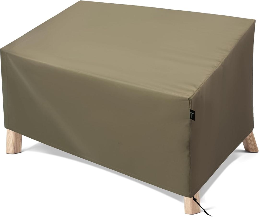Patio Furniture Covers 2-Seater Outdoor Waterproof Heavy Duty Covers for Outdoor Furniture Sofa/Loveseat/Couch-Beige 76"Wx32.5"Dx33"H