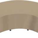 OutdoorLines Waterproof Curved Outdoor Sectional Cover - UV Resistant Windproof Patio Sectional Sofa Covers for Deck, Lawn and Backyard, Heavy Duty Furniture Covers (150Lx36Dx38Hx112FL, Camel)
