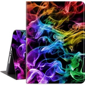 Vimorco iPad 10.2 Case 2019/2020/2021, iPad 7th/8th/9th Generation Case, Premium Leather Protective Smart Case, Auto Sleep/Wake, Multi-Angle Stand Cover for iPad 7th/8th Gen, Colorful Smoke