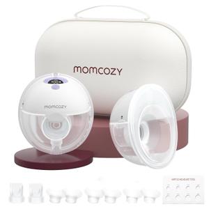Momcozy M5 Hands-Free Wearable Breast Pump, Double-Sealed Flange for Baby-Like Comfort, 3 Modes & 9 Suction Levels, Portable Electric Pump  24mm, 2-Pack Lilac