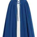 Scarlet Darkness Renaissance Costume Women Peasant Medieval Dress Short Sleeve Maxi Fairy Dresses with Pockets, 2XL