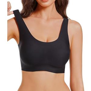 Bras for Women, Wireless Seamless No Underwire Comfort Bras,Full Coverage Everyday T-Shirt Bra with Stretchable Straps, Medium