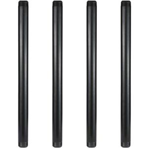 GeilSpace 1"  18" Pre-Cut Black Metal Pipe, Industrial Steel Fits Standard One Inch Black Threaded Pipes and Fittings - Vintage DIY Industrial Shelving (1"  18")
