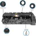 N52 Engine Valve Cover For BMW E70 E82 E90 E91 Z4 X3 X5 128i 328i 528i 328xi 528xi 328i xDrive 528i xDrive Replaces# 11127552281