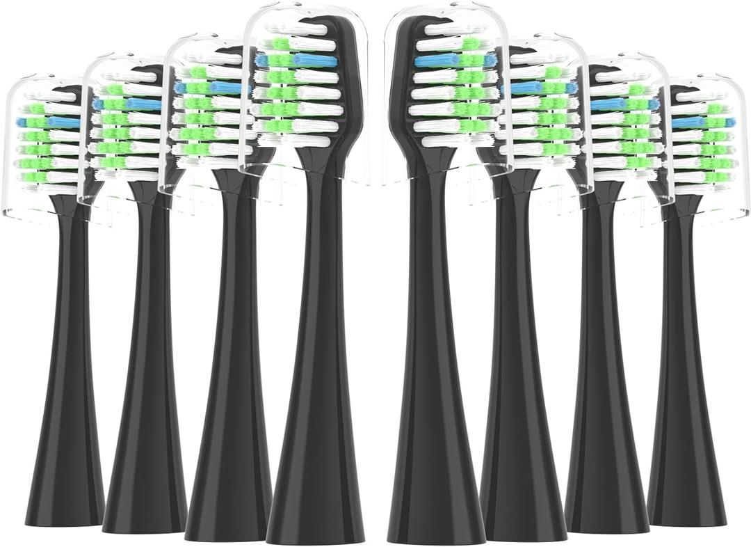 Replacement Toothbrush Heads Fits for Waterpik Complete Care 9.0 (CC-01), Care 5.0 (WP-862) Sonic Electric Tooth Brush Refill(8-pc), Pisonicleara
