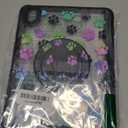 for iPad (A16) 11th Generation 11 Inch 2025 Case, for iPad 10th Generation Case 2022 10.9 Inch - Women Girls Cute with Pencil Holder & Stand Clear Girly Kawaii Design Protective Hard Cover (Paw Print)