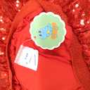 Magic Park 5-6 Y Girl Sequin Tutu Skirt Kids Holiday Short Skirt (Red, S)