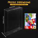 15 Pack Video Game Protector for SNES & N64 Game Boxes Clear Plastic Sleeve Cover 0.35mm Rigid PET Dustproof, Scratch-Resistant, Crystal Clear Display