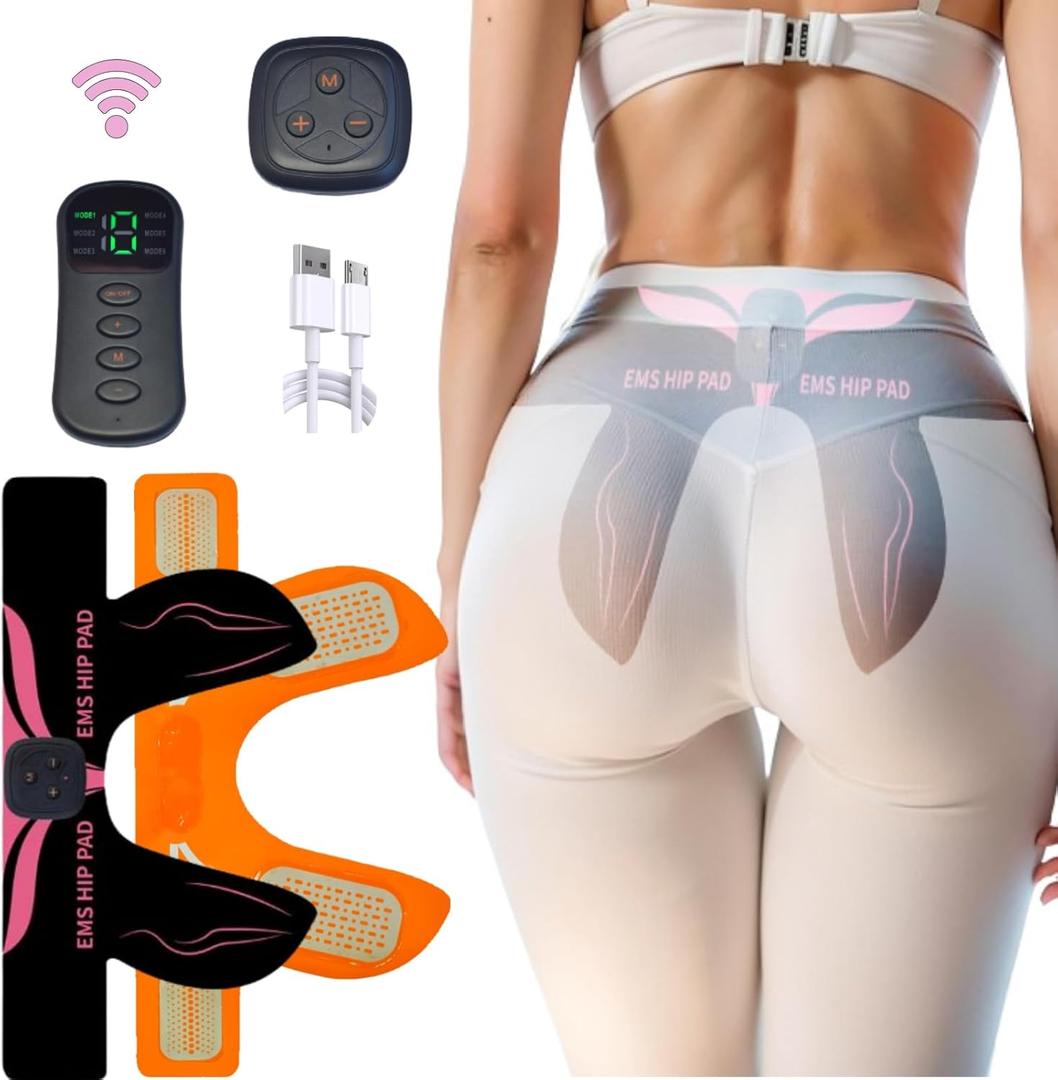 Hip Booty Trainer EMS Wireless Muscle Stimulator, emsculpting Machine, Glute Toning Device for Women
