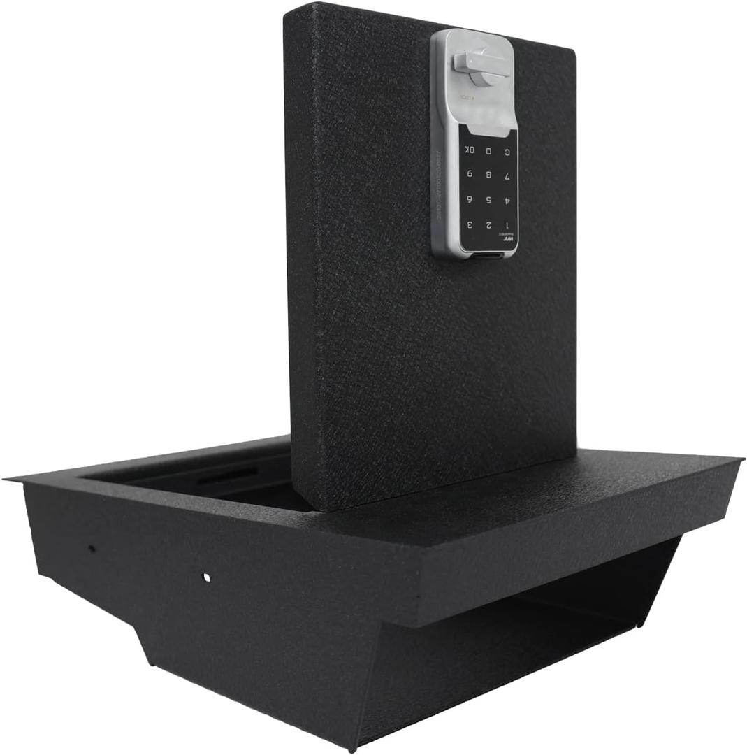 Underseat Console Safe Vault - KEREN Console Gun Safe Box Compatible with Ford F150 2015-2026, Electronic Keypad Lock