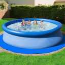 Aulock Heavy-Duty 15FT Pool Liner Pad for Round Above Ground Pools - Swimming Pool Mat Tarp to Prevent Punctures and Weed Barrier (Blue)