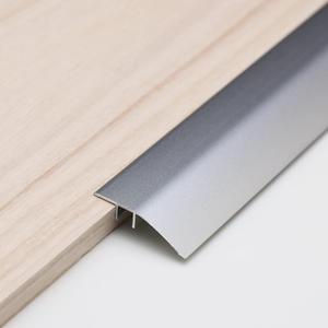 Trimold Aluminum Floor Transition Strip, Suitable for Doorways Threshold Ramp Tile Laminate Planks, Bridge The Height Between 0.2-0.5 Inch (2.9Ft x 1.7In, Matte Silver)