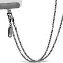 Phone Lanyard for Cellphone Case Crossbody Strap Detachable Phone Charms Strap Anti Theft Necklace Holder for iPhone For Women (black)
