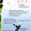 commountain Earpiece with PTT/Mic Compatible for Kenwood Baofeng SAMCOM BTECH Retevis Walkie Talkies Radios and BF-F8HP UV-82HP UV-5R UV82 UV82C UV5X3 TK NX, Acoustic Tube Headset, 2 Pin Style