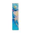 Rite Lite Blue Marble Art Glass Mezuzah Cover Handcrafted with Gold Accents, Elegant Home Decor, Easy Mounting Tape for Hanging on Door or Wall, Sophisticated Decoration for Your Entryway