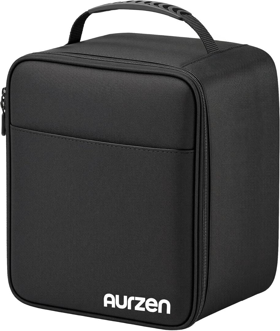 Aurzen Projector Carrying Case, Portable Projector Bag with Adjustable Fastener Dividers & Securing Strap, Compatible with D1R Cube / D1R / D1 / Boom mini/Boom air / D1 air Projectors
