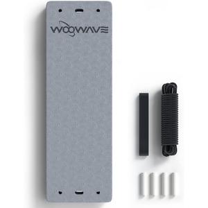 2 x WOOWAVE Flat Fender Prevent Scratches for Yacht Motorboat Boat Bumper, 3 Layer EVA Boat Fender with Rope (3 Size, Blue/Gray to Choose), 36"