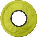 Nerf Dog Trackshot Toss and Tug Ring Dog Toy, Lightweight, Durable and Water Resistant, 9 Inches, For Medium/Large Breeds, Single Unit, Green/Black