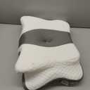 Memory Foam Pillows, Cervical Pillow for Neck and Shoulder Pain Relief, Ergonomic Contour Bed Pillow, Soft for Side Sleep Stomach Sleeping and Back Sleeper (Queen Size-24.8''Lx14.96''Wx5.78''H, Grey)