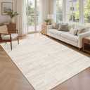 5x7 Area Rugs - Ultra-Thin Washble Rugs,Non-Slip Low Pile Abstract Print Rugs for Living Room,Home Office Decor,Stain Resistant Machine Washable Area Rug