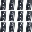 Antrader 2-inch x 0.9-inch Non-Mortise Antique Hinge, Vintage Furniture Cabinet Hinge with Screws, Black, Pack of 12