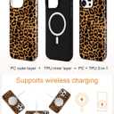 Jusy Compatible with MagSafe Brown Leopard Print Phone Case for iPhone 11 Pro Max, Trendy Luxury Magnetic Soft TPU and Hard PC Protective Phone Cover for Women Girls - Leopard