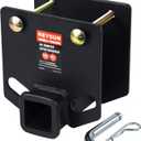 Trailer Hitch 863803 RV Bumper Hitch Receiver Adapter, 2-inch Receiver, Fits 4-inch Square RV Rear Bumpers, Hitch Pin Kit Included