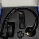 Bluetooth Headset with USB Dongle for Computer, Single-Ear Wireless Headset with Noise Cancelling Microphone for Office & Truckers, Bluetooth V5.2 with Mute Button for Work (Black)