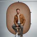 Kate Gray Collapsible Backdrops for Photography Brown Pop up Backdrop Vintage Vedio Portable Backdrop for Studio, 5x6.5ft