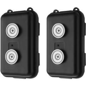 2 Pack Magnetic Key Holder Box - Waterproof & Dustproof Hide a Key Box for Car, Under Car Magnet Key Storage for Home, Outdoor Use