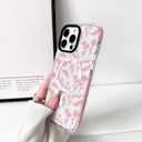 NITITOP Compatible with iPhone 15 Pro Max Magnetic Case [Compatible with Magsafe] Cute Clear for Women Girls Flower Floral Ultra Slim with Bumper Soft TPU Anti-Yellow Protective Cover - Clear Pink