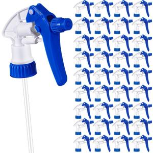 Hushee 48 Pack 28-400 Replacement Trigger Spray Nozzles Only, Heavy Duty Bottle Sprayer for Industrial Home Use, Fit for 32 oz, 16 oz, 8 oz Plastic and Glass Bottles (Blue)